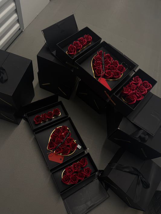 "I Love You" Red Rose Flower Box